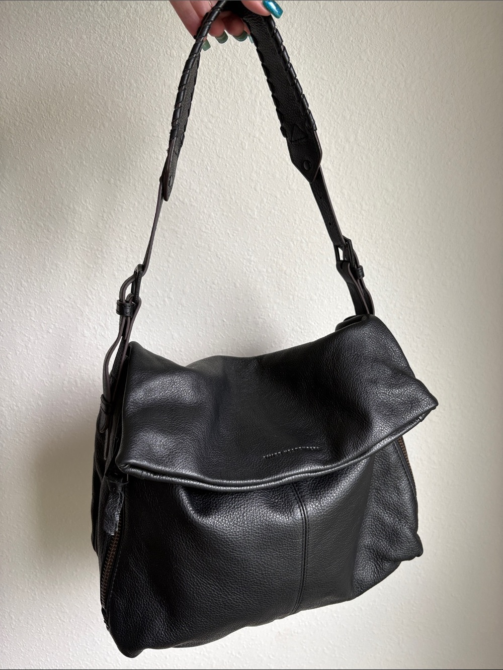 Aimee Kestenberg Bali Hobo Black Leather Shoulder Bag